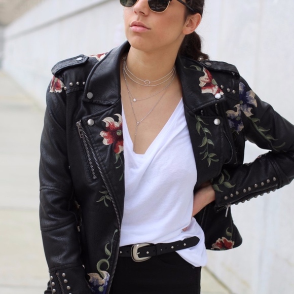 Blank NYC Jackets & Blazers - Blank NYC Vegan Embroidered Jacket